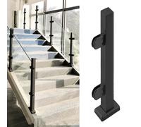 Set di pali per ringhiera in vetro in acciaio inox, per interni ed esterni, altezza regolabile da 61 a 106,7 cm, moderno corpo Poteau Garde con clip per la sicurezza di balconi e terrazze