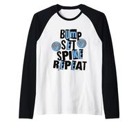 Set di pallavolo per bambine, con punte, colore: azzurro e nero Maglia con Maniche Raglan