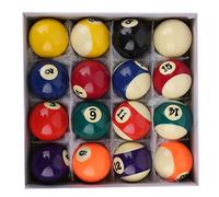Set di Palle da Biliardo in Stile Americano 2.3in, Resina Resistente | Elevata resistenza alla luce, Protezione dagli urti, Base in cotone inclusa, Biliardo per interni