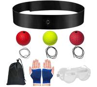 Set di palline da boxe per riflessioni - allenamento di boxe, palla riflettente | Set di palline interattive per esercizi di velocità con fascia elastica - Trainer di reazione, miglioramento