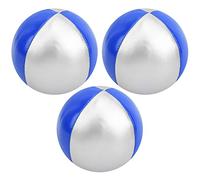 Set di Palline da Giocoliere, Leggero e Morbido, in PU, per Bambini e Adulti, Divertente Puzzle Giocattolo al Coperto per Il Tempo Libero, 3 Palline da Spettacolo di varietà. (Blu/Argento)