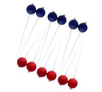 Set di palline da golf Bolas per lanciare palline di ricambio con 6 palline e borsa portaoggetti per prato, cortile per giochi di lancio adatto per uso interno ed esterno (rosso + blu)