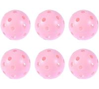 Set di palline da Pickleball di dimensioni ufficiali per pickleball da interni 6 pezzi (rosa) solido e durevole.