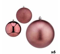 Set di palline di Natale Krist+ 00798 Rosa Plastica Ø 12 cm [6 Unità]