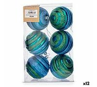 E_0002_S3622482 Krist+ Set di palline di Natale Ø 8 cm Azzurro Verde PVC (12 Uni