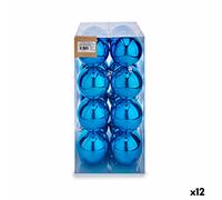 Set di palline di Natale Krist+ K1912475-1 Azzurro Plastica [12 Unità]