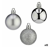Set di palline di Natale Krist+ K1912485-4 Argentato Plastica 4 cm [12 Unità]
