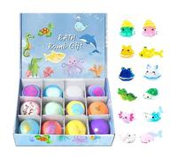 Set di Palline Doccia per Bambini - Tema Animali Marini Pelle Amica Gioco in Acqua - Set di Palline da Bagno Naturali per Bambini,Per , Casa, Viaggio, Piscina, Acquatico