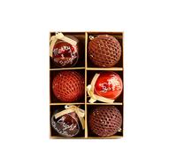 Set di palline natalizie rosse e oro per ghirlanda albero e decorazioni festive