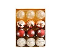 Set di palline natalizie rosse e oro per ghirlanda albero e decorazioni festive