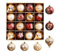 Set di palline natalizie rosse e oro per ghirlanda albero e decorazioni festive