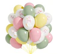 Set di palloncini a forma di oca buffa con fiocco, palloncini in lattice pastello rosa e blu da 12 pollici, decorazioni per feste di compleanno di una oca buffa, decorazioni per festa di nascità blu,r