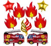 Set di Palloncini a Tema Camion dei Pompieri, per Le Decorazioni Feste