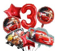 Set di palloncini a tema di auto dei cartoni animati Takara Tomy per decorazioni per feste di compleanno, palloncini in alluminio a forma di personaggi anime, decorazioni per regali di compleanno Tort