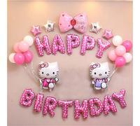 Set di palloncini carini per feste, decorazione per compleanni, elementi per allestire la scena, decorazione per la stanza, regalo Set di palloncini per gatti KTAlluminio