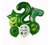 Set di palloncini con dinosauri per compleanno, palloncino gigante, include decorazione dinosauri per feste a tema, compleanni e servizi fotografici (7 pezzi, numero 2)