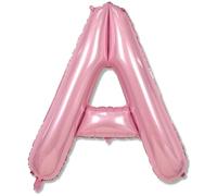 Set di palloncini da 101,6 cm con lettera A rosa pastello, grandi palloncini rosa a forma di lettera A - Z per ragazze, palloncini a elio rosa chiaro per donne, compleanno, anniversario, laurea,