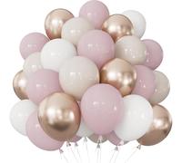 Set di palloncini rosa cipria, 50 pezzi, 30 cm, rosa cipria, sabbia bianca e morbidi palloncini oro champagne, decorazione romantica in stile bohémien per compleanno, addio al nubilato, baby shower
