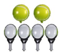 Set di Palloni Foil Racchetta e Palla da Tennis 6 Pezzi
