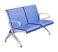 Set di panca per sala d'attesa, 2 posti, in poliuretano, per ufficio, reception, con braccioli, per banca, ospedale, scuola