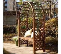 Set Di Panche Ad Arco In Legno,Impermeabili,Adatte A Tutte Le Stagioni, For Esterni,Patio, Terrazza, Veranda,For Cerimonie,Feste Lounge In Giardino, Finitura Carbonizzata(Carbonised)