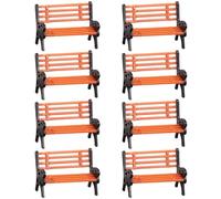 Set di panchina in miniatura per parco e strada, accessori decorativi per stazioni ferroviarie, piattaforme, giardino, mini sedili, kit di mobili per casa delle bambole, accessori fai da te per la