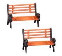 Set di panchina in miniatura per parco e strada, accessori decorativi per stazioni ferroviarie, piattaforme, giardino, mini sedili, kit di mobili per casa delle bambole, accessori fai da te per la