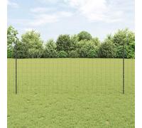 Set di pannelli di recinzione grigi 1,2 x 10 m con pali in acciaio per giardino e terrazza, resistente ai raggi UV e alle intemperie, protezione per la privacy e la privacy e la delimitazione dei