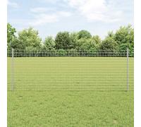 Set di pannelli di recinzione per esterni con pali argentati, design moderno per giardino e terrazza, pannelli verniciati a polvere e resistenti ai raggi UV, facile da montare, ideale come protezione