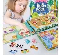 Set di pannelli per la fattoria, kit di espressione artistica con alfabeto e animali per l'educazione precoce, libro dei giochi per bambini in età prescolare, giocattoli educativi sensoriali Montessor