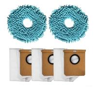 Set di panni e sacchetti per la polvere, 2 panni per mocio, 3 sacchetti per la polvere, set di ricambio per aspirapolvere Conga 9990 AI Spin Ultra Power Home e 9590 Spin modelli di aspirapolvere