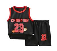 Set di Pantaloncini Sportivi per Bambini Tuta da Ragazzo in Maglia Canotta da Basket in 2 Pezzi e Set di Pantaloncini in Rete Pigiama 3 Anni Felpato