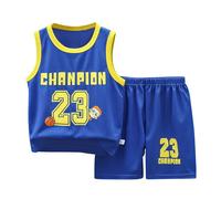 Set di Pantaloncini Sportivi per Bambini Tuta da Ragazzo in Maglia Canotta da Basket in 2 Pezzi e Set di Pantaloncini in Rete Vestiti 1 Anno Bambina