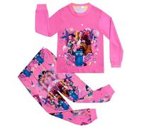 Set di Pantaloni a Maniche Lunghe da Ragazza, Pigiama per Bambini con Stampa K-Pop Demon,Style 3,130cm