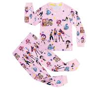 Set di Pantaloni a Maniche Lunghe da Ragazza, Pigiama per Bambini con Stampa K-Pop Demon,Style 5,110cm