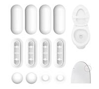 Set di Paracolpi per Sedili WCda 12 Pezzi, Ammortizzatore Universale per Sedile e Coperchio del WC, Riduce il Rumore, per Casa, Ufficio e Hotel (Bianco)