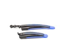 Set di parafanghi per mountain bike con ruote da 24" / 26" - nero/blu plastica