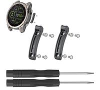 Set di paraurti protettivi di ricambio compatibili con orologio Garmin Fenix 8 Pro/Fenix 8/Tactix 8/Quatix 8, strisce anti-collisione con cacciavite e viti, confezione da 2 (grigio scuro, 51 mm)