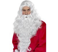 Set Di Parrucca E Barba Di Babbo Natale Deluxe Lunga Costume Di Natale