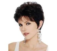 Set Di Parrucche Leggermente Ricci Naturali E Soffici, Capelli Castani Corti E Ricci Da Donna Europea E Americana Alla Moda