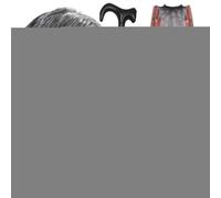Set di parrucche per anziani, Cosplay per anziani, /Set Kit di costume del nonno - Occhiali da bastone, sopracciglia finte, baffi, papillon, cappello per parrucca, parrucche del nonno per Halloween