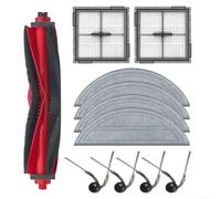 Set di parti di pulizia per Roborock per Q10 S5+/per Q10 VF/per Q10V+ con spazzola principale, spazzole laterali, filtro e panno mocio per pulizia profonda (A)