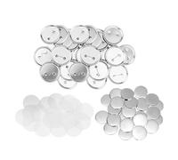 Set di parti for spille circolari fai da te da 25-75 mm, creazione di spille con bottone circolare, 100/200 pezzi, materiali for l'artigianato Multiuso(100Pcs,50MM)