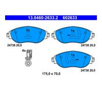 Set di pastiglie freno ATE 13.0460-2633.2, anteriore