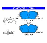 Set di pastiglie freno ATE 13.0460-2639.2, fronte