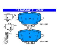 Set di pastiglie freno ATE 13.0460-2641.2, posteriore