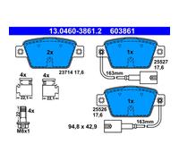 Set di pastiglie freno ATE 13.0460-3861.2, posteriore