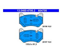 Set di pastiglie freno ATE 13.0460-4700.2, anteriore