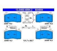 Set di pastiglie freno, freno a disco ATE 13.0460-4894.2