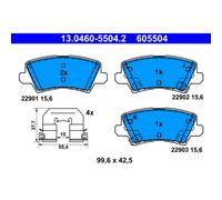 Set di pastiglie freno ATE 13.0460-5504.2, posteriore